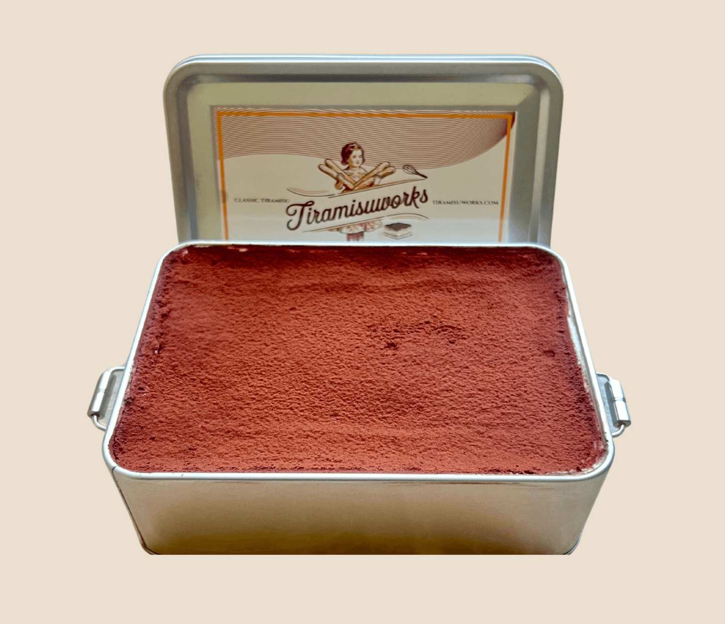Classic Tiramisu 500g in eco-friendly packaging, creamy dessert served chilled, perfect for sharing.