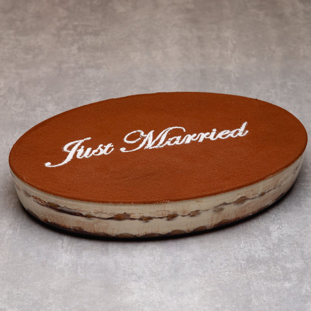 Personalised Wedding Tiramisu Tray |  Serves 25-30 | Alcohol-Free UK