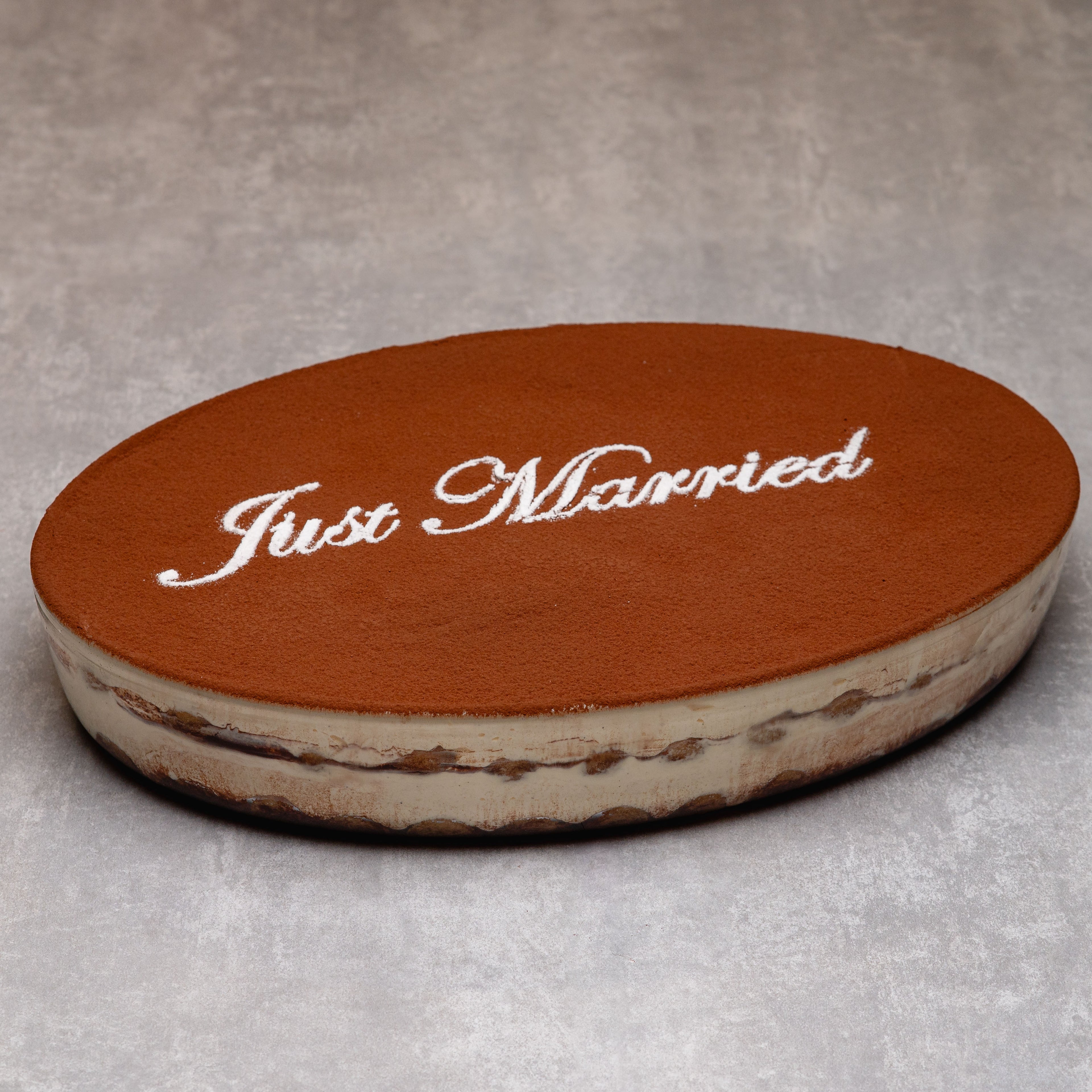 Personalised Wedding Tiramisu Tray |  Serves 25-30 | Alcohol-Free UK