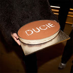 Personalised Wedding Tiramisu Tray with name DUCIE on top, presented elegantly for a special celebration.